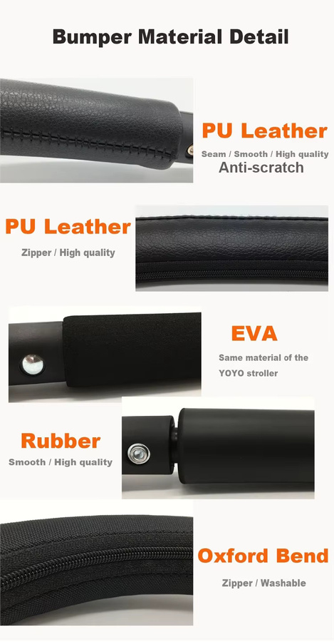 MomTan Armlehne für Kinderwagen kompatibel mit Babyzen YOYO, YOYO 2 und YOYO 3 in Schwarz - Bild 4