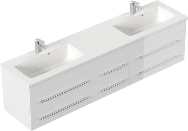 Posseik Badmöbel Geant 200 Weiß Hochglanz - Bild 1