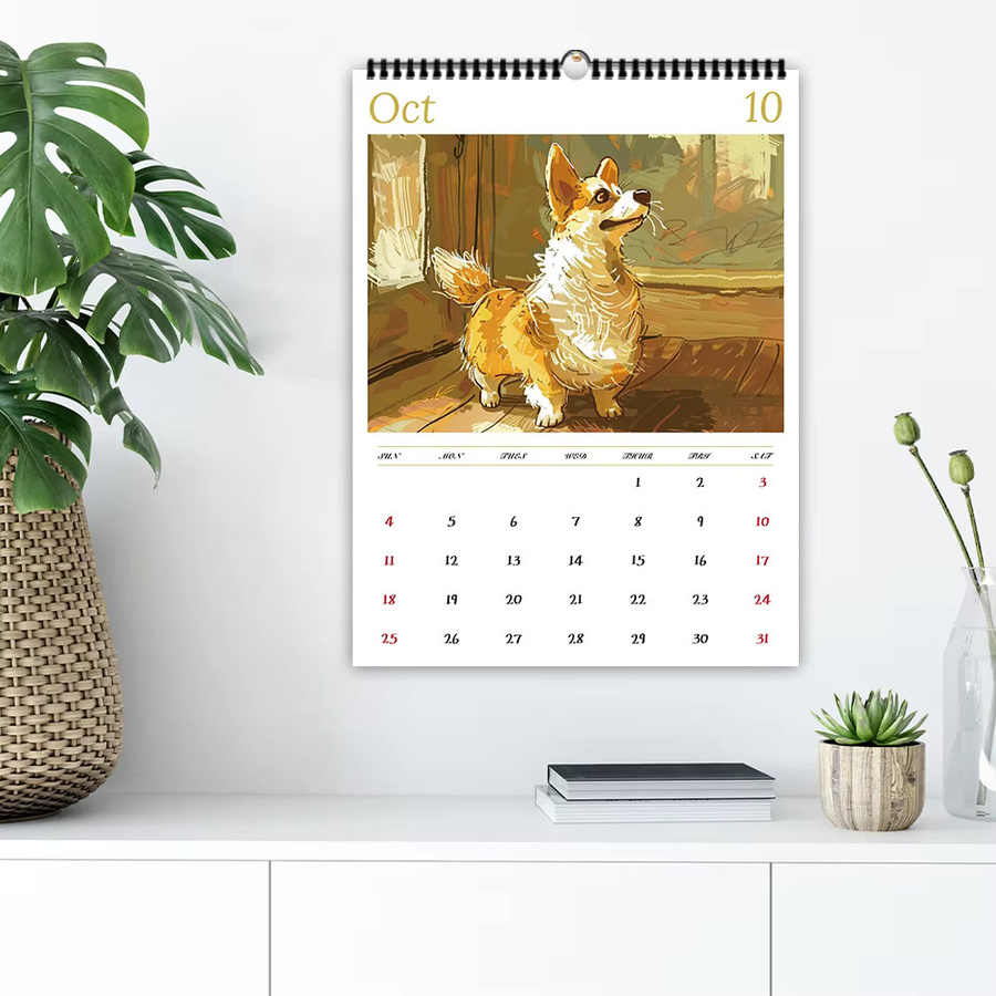 Sloppy Dog Wandkalender 2026 mit 12 Hundedesigns, Multicolor, Breite: 40 cm, Höhe: 30 cm - Bild 5