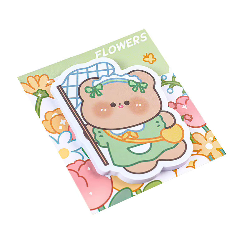 Kawaii Haftnotizen mit Bär und Alien Motiv für Schule und Büro, bunte Notizblöcke für Scrapbooking und Mädchen - Bild 2