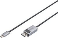 DIGITUS USB4 Gen 2x2 Adapterkabel USB-C auf DisplayPort in Schwarz und Grau - Bild 1