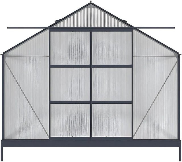 Kalida Selbsttragendes Gewächshaus aus Polycarbonat in Anthrazitgrau, Höhe: 305 cm - Bild 1