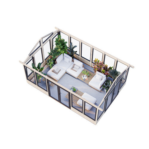 Palmako Pavillon Isabella aus Fichtenholz in Grau mit Satteldach, B/T/H: 661 x 465 x 315 cm - Bild 3