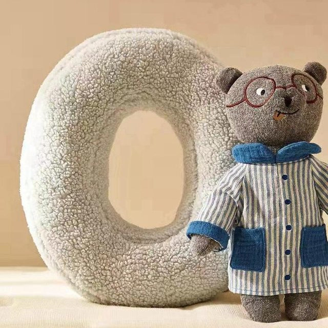 Yiran toy Bunte Buchstaben Plüschpuppe Kissen, Plüschtier, Gelb Grün Rot Weiß - Bild 1