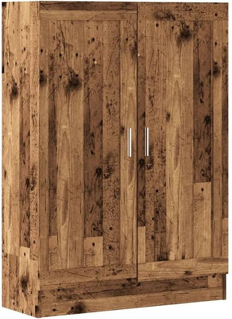 vidaXL Bücherschrank in Altholz-Optik Braun mit Schwenktüren und Regalböden, B/T/H: 82,5 x 30,5 x 115 cm - Bild 1