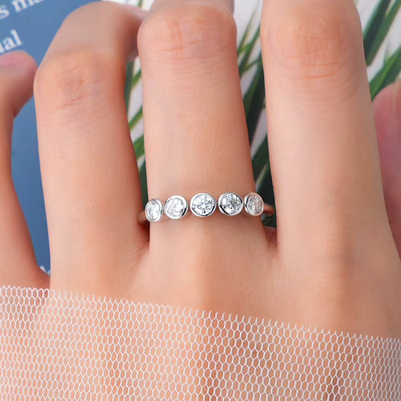 IOGOU Ring 925 Silber, Moissanit, Damen, Verlobung - Bild 2