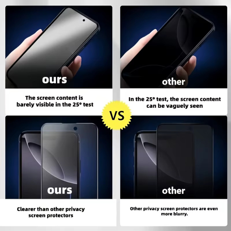 BOLLYMORE 4-in-1 Mattierte Keramik-Displayschutzfolie mit Anti-Spy und Blendschutz für iPhone 17/16/15/14/13/12 - Bild 5