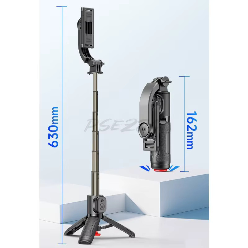 Mobiler Selfie Stick Mini als tragbares und ausziehbares Stativ für Desktop-Live-Streaming und Fotografie in Schwarz oder Silber - Bild 2