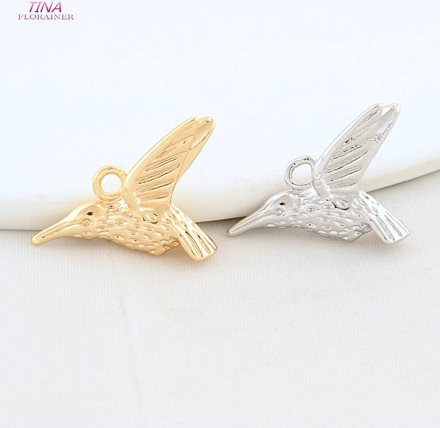 Florainer Tina Charms Anhänger, Specht, Messing, Gold, Unisex - Bild 1