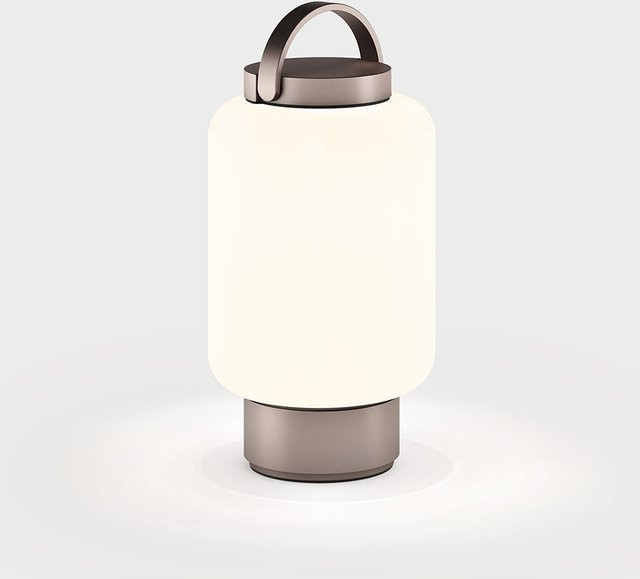 IP44.DE Akku LED-Tischleuchte in Bronze und Transparent mit Glas, dimmbar und warmweiß (2700K) - Bild 1