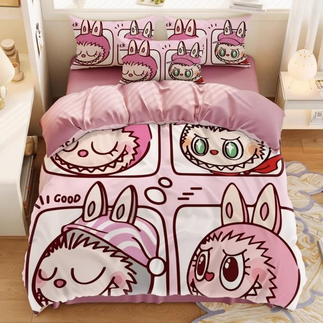 Binchi Fitness Bubu Bettzeug 2/3-teiliges Schlafzimmer-Set aus Mikrofaser in Pink mit Reißverschluss, B/H: 220 x 200 cm - Bild 1