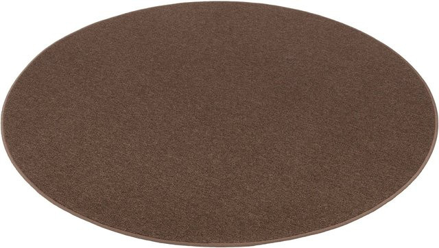 Snapstyle Feinschlingen Velour Teppich Strong Braun Rund Durchmesser: 160 cm - Bild 1