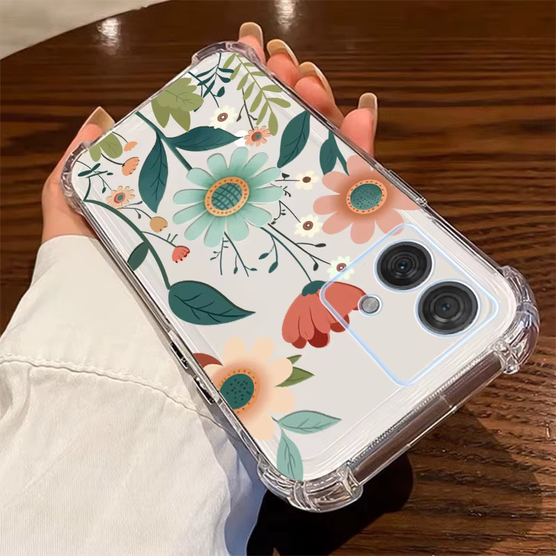 Transparente Rand 40neo Handyhülle mit exotischer Blume für Motorola Moto Edge 40 30 40neo 50pro 30neo 30pro e13 e22 e32 e20 e40 - Bild 2