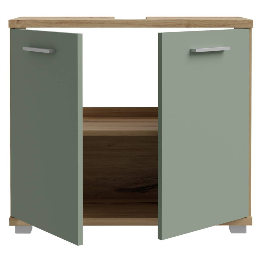 Waschbeckenunterschrank Champ in Eiche Artisan Nachbildung Salbei B/H/T: 70 x 62 x 29 cm - Bild 3