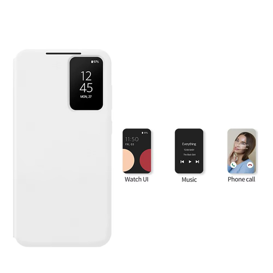 Samsung Smart View Wallet Smartphone Hülle für Galaxy S24 und Galaxy S24 Plus in Weiß - Bild 3