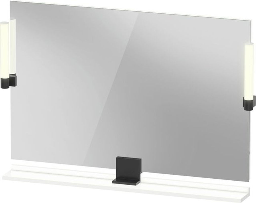 Duravit Sivida Spiegel mit LED-Beleuchtung in Diamantschwarz Matt, Rechteckig, Wandmontage, B: 105 cm, H: 65 cm, T: 3,6 cm - Bild 1