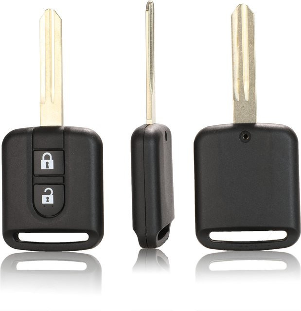 Jingyuqin Autoschlüssel Case Shell in Schwarz für Nissan Cabstar F24M, Micro K12, Navara D40M, Note E11, NV200 M20M, Patrol Y61 und Qashqai J10 - Bild 1