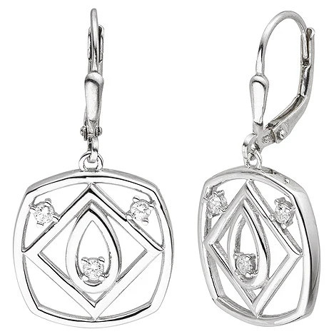 Colfem Ohrhänger 925 Silber, Zirkonia, Unisex - Bild 1