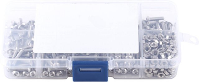 Meterk M3 Schrauben und Muttern Set aus Edelstahl SS304 in Silber, 340-teilig - Bild 1