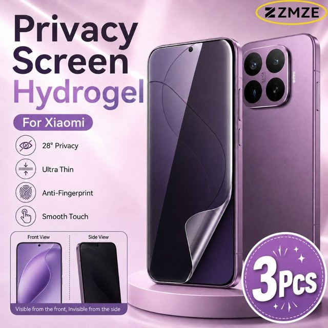 3 Stück Anti-Spionage Hydrogel-Displayschutzfolie für Xiaomi 17 Ultra 17 Pro Max 17 Max 17T 15S 15T 14T 13T Pro 15 14 13 in Transparent - Bild 1