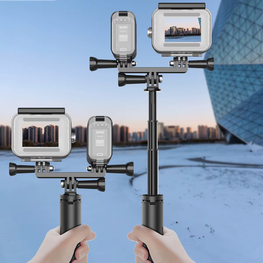 Faltbares Stativ-Set für GoPro und Action-Kameras, tragbares Einbeinstativ und Vlog-Zubehör für GoPro Hero Black und Osmo Action - Bild 1