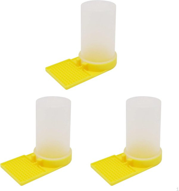3-teiliger Bienenfutterspender von DIY and Beyond in Gelb aus Kunststoff mit großem Fassungsvermögen - Bild 1