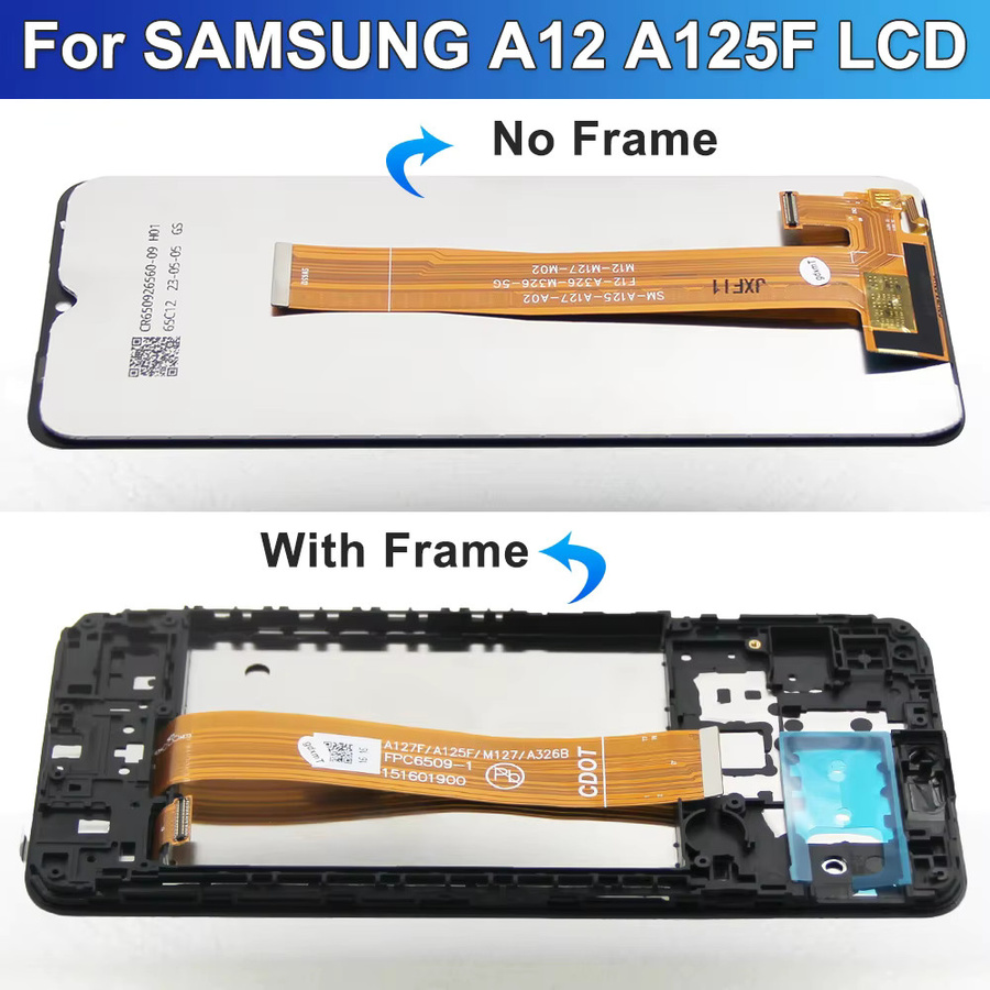 Samsung A12 Display mit LCD Touch Screen Digitizer Montage in Schwarz für SM-A125F SM-A125M SM-A125U 6.5 Zoll - Bild 2
