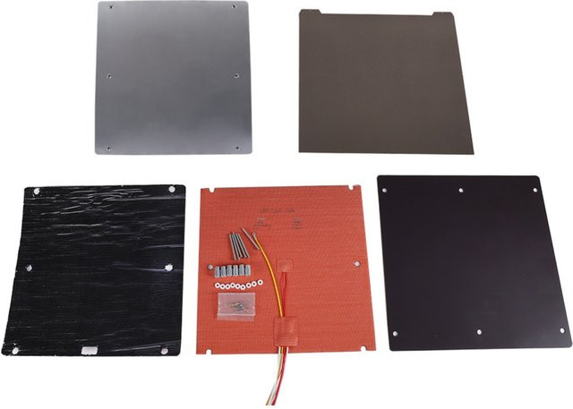 Sovol SV08 3D-Drucker S08 HotBed 10 mm Riser Heizbett-Upgrade-Kit mit Silikonheizung und 0,1 mm flachem Aluminiumbett - Bild 1