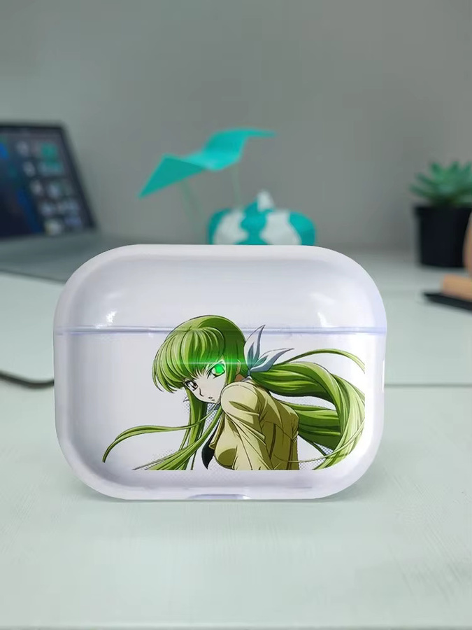 Transparente Kopfhörerhülle im Cartoon C-Code Geass Anime Design für Airpods Pro 3 2022 und Airpods 4, stoßfeste und weiche Schutzhülle - Bild 2