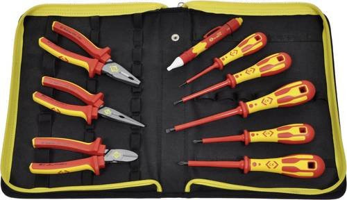 C.K T5954 VDE Werkzeugset in Rot, 10-teilig mit Tasche - Bild 1