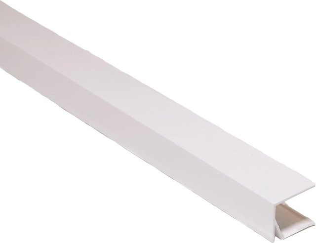 T&J Abschlussprofil aus Aluminium in Weiß, Länge: 1200 mm - Bild 1