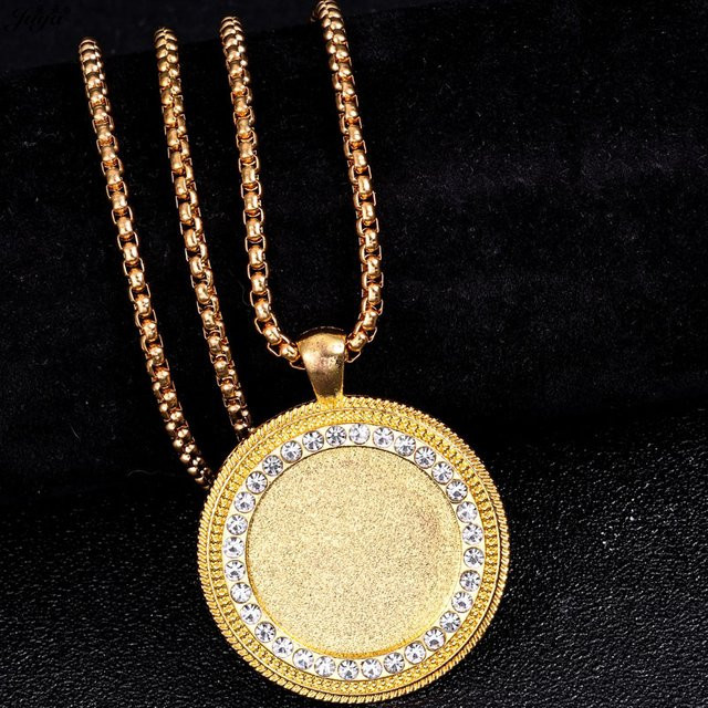 Juya Anhänger Edelstahl, Silber, 25/30mm, mit 60cm Kette, Unisex - Bild 1