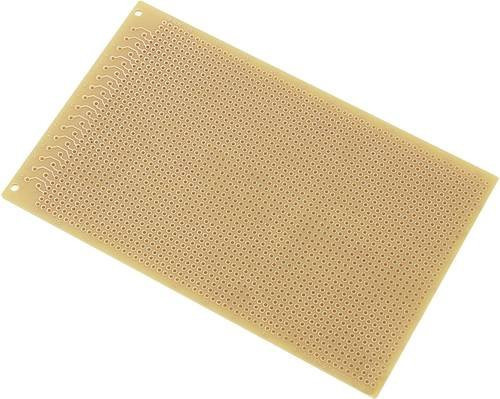 TRU Components Europlatine Hartpapier beige, L: 16 cm, B: 10 cm, 35µm, Rastermaß 2.54mm - Bild 1