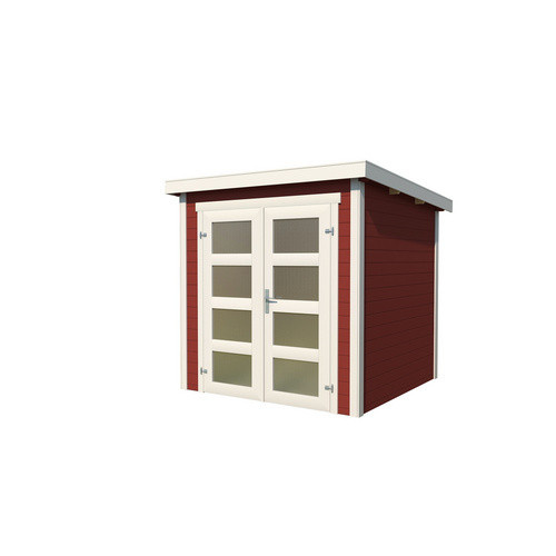 Lasita Gartenhaus Zambezi 2 aus Holz mit Flachdach in Schwedenrot, B/H/T: 220 x 210,9 x 274,7 cm - Bild 3