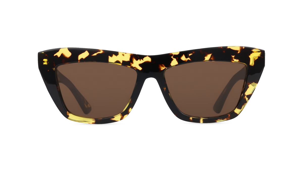 Bottega Veneta BV1121S Sonnenbrille Butterfly, Vollrand, Kunststoff, braun, Unisex - Bild 1