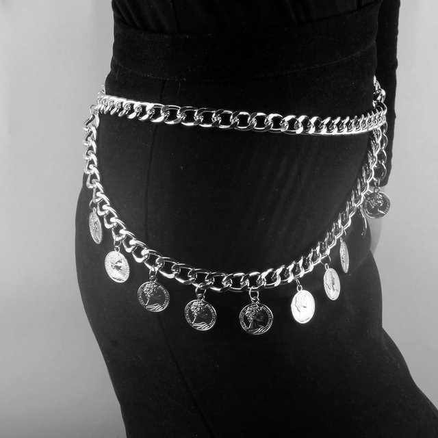 Taillenkette Damen, elastisch, silber - Bild 1