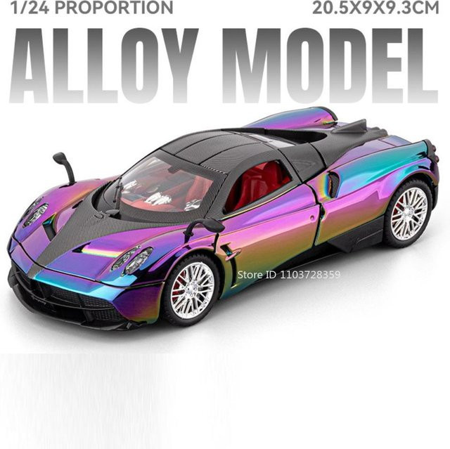 Linyi toy car Pagani Huayra Zonda Sportwagen Modell, 1:24, mit Licht und Sound, ab 14 Jahren - Bild 1