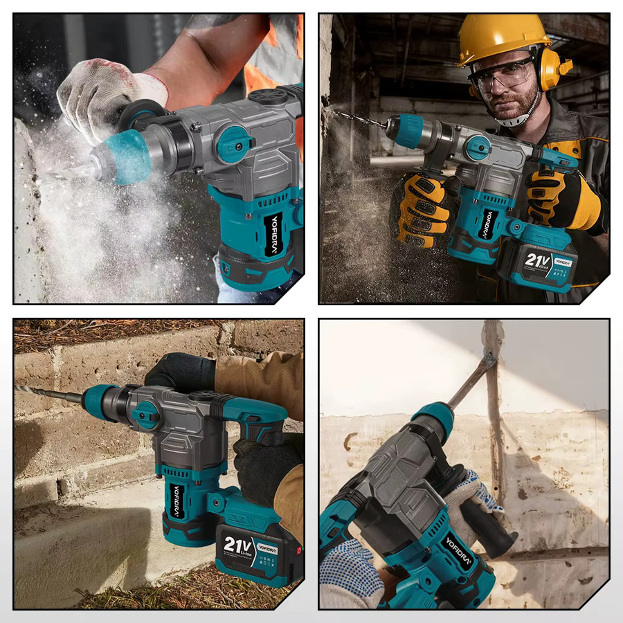 YOFIDRA Bürstenlose elektrische Schlagbohrmaschine mit 8000 IPM für Makita LXT Akkus, Multi-Schraubendreher und Bohrer - Bild 4