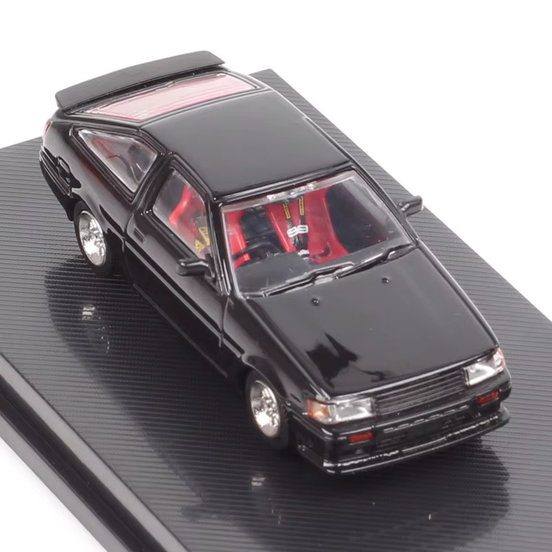 MX Hobby Kleiner Toyota Corolla Levin AE86 Sportwagen, Maßstab 1:64, Metall, Schwarz - Bild 4