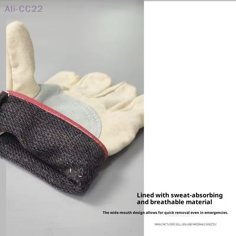 CC22 Arbeitsschutzhandschuhe aus doppelt verdickter Leinwand für Schweißer und Wartungsarbeiten - Bild 5