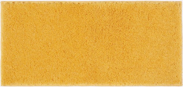 Gelbe Badematte aus Polyacryl in rechteckiger Form, geeignet für Fußbodenheizung - Bild 1