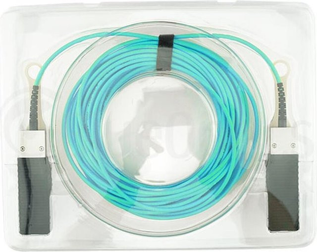 BlueOptics QSFP28 OM3 Glasfaserkabel Aqua, Länge: 10 m - Bild 1