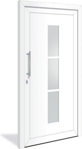 RORO Haustür Arnstein aus Aluminium in Weiß mit Glaseinsatz, B/H/T: 110 x 210 x 40 cm - Bild 1