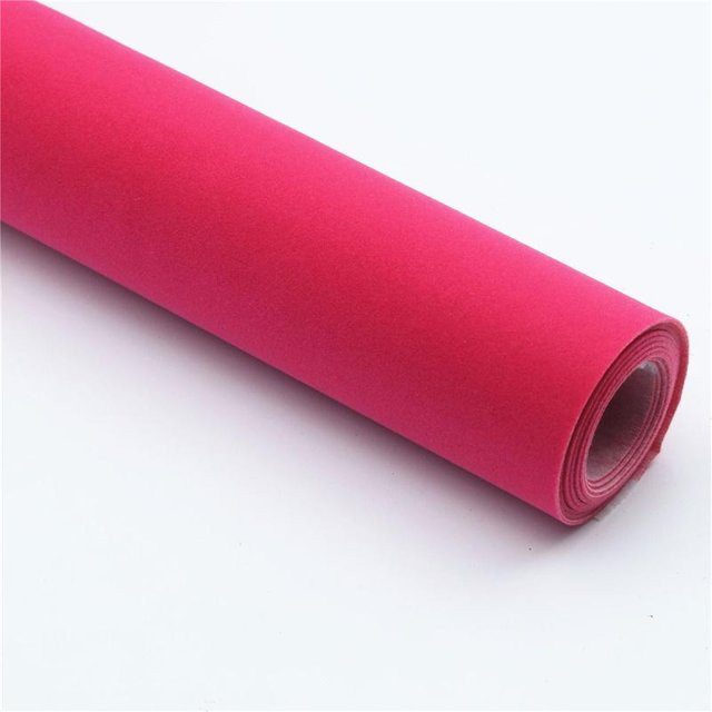 Selbstklebender beflockter Samtstoff von Charming Homem in Pink für Schmuckauslage und Schrankauskleidung, B: 45 cm, L: 100 cm - Bild 1