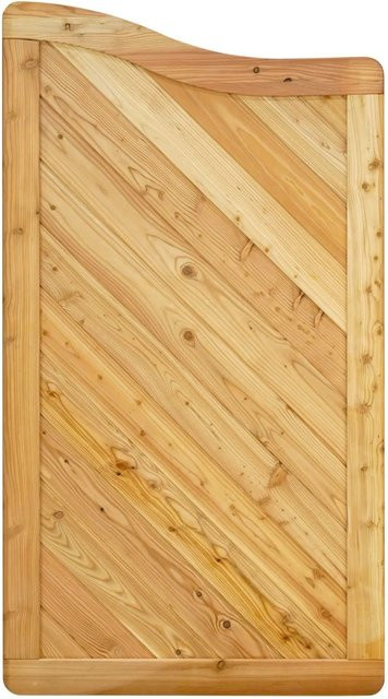 GartenLand Massivzaun NIZZA Gebogen aus Lärche, Farbe Braun, blickdicht, B/H: 90 x 165 cm - Bild 1