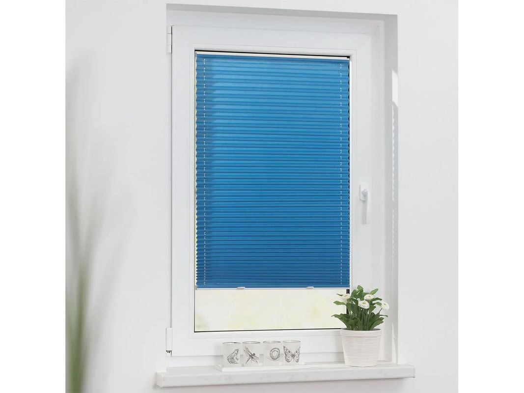 Lichtblick Plissee Haftfix Single Pleat, Blau, B: 80 cm, H: 130 cm - Bild 2