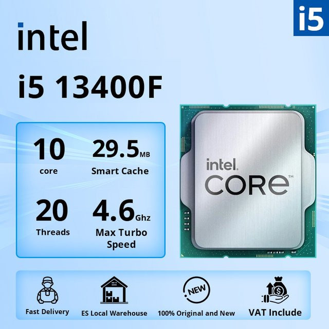 Intel Core i5-13400F Prozessor LGA 1700 mit 10 Kernen in Silber - Bild 1