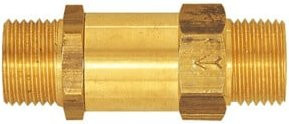 Riegler Rückschlagventil in Durchgangsform aus Messing in Gold, G 1/4 AG, 0,2 - 0,4 bar - Bild 1