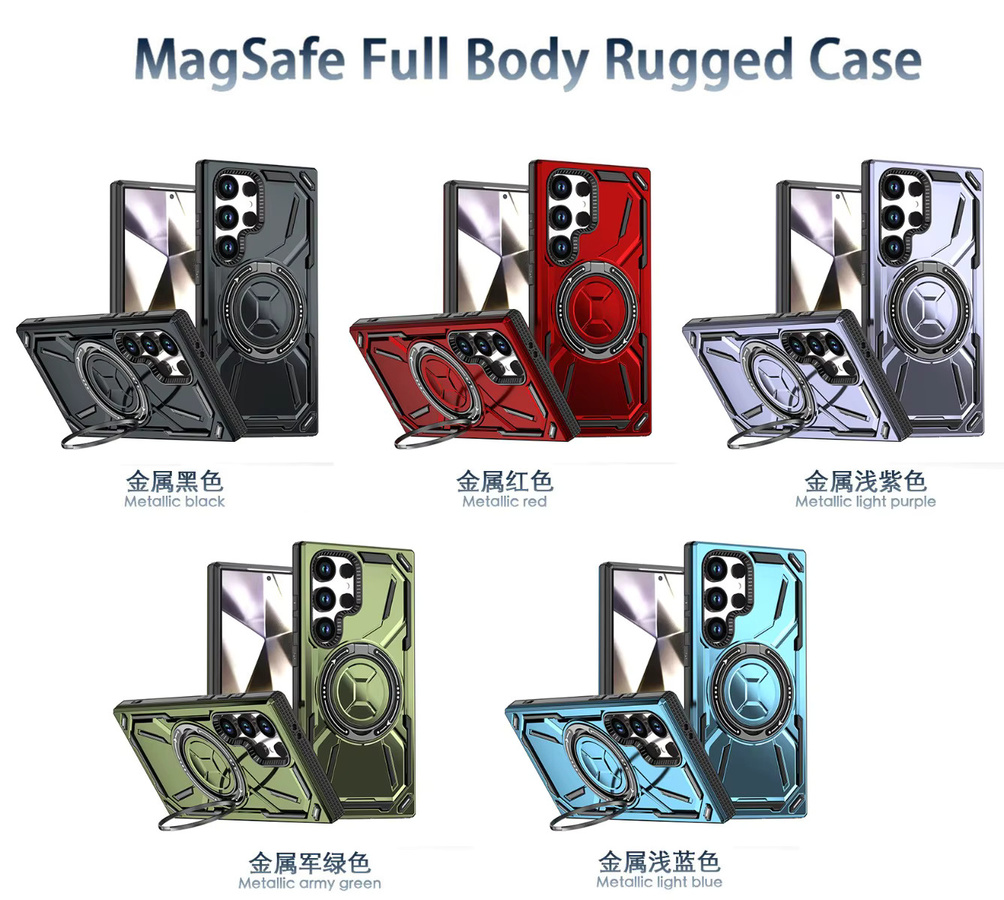 Magnetische Schutzhülle mit Ständer für Samsung Galaxy S25 FE S26 Ultra S24 S23 S22 Plus A26 A17 A36 A56 A07 A06 A16 von szHAIyu in Blau oder Schwarz - Bild 6