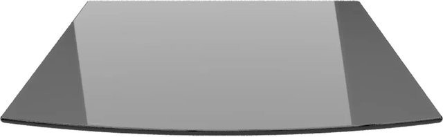 ECOfoxx Funkenschutzplatte aus Glas in Schwarz, Segmentbogen, B/T: 120 x 120 cm - Bild 1